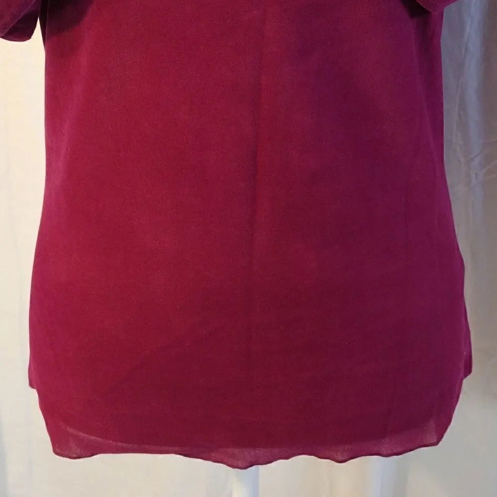 Free People Garnet Countdown Flocked Velvet Long Sleeve Top Large NWOT - Picture 9 of 16
